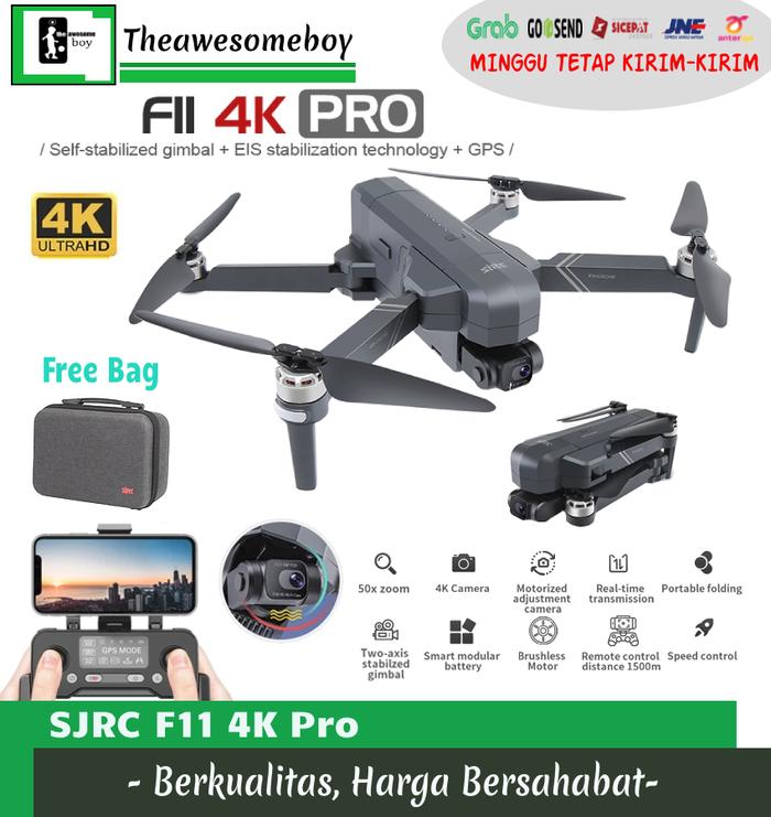Gambar SJRC F11 4K Pro GPS Drone Folding 5G Wifi PFV Camera 2 Axys Gimbal - F11 4k Pro 1KM, With 1 Battery dari theawesomeboy undefined Tokopedia