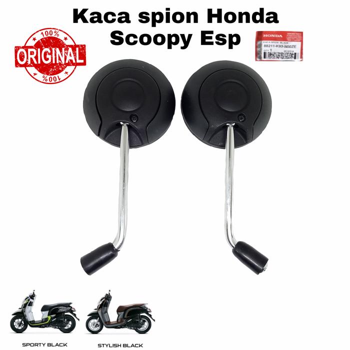 Gambar Kaca spion Sepion mirror Set kanan kiri Black Honda New Scoopy Esp dari HOYMOTOR undefined Tokopedia