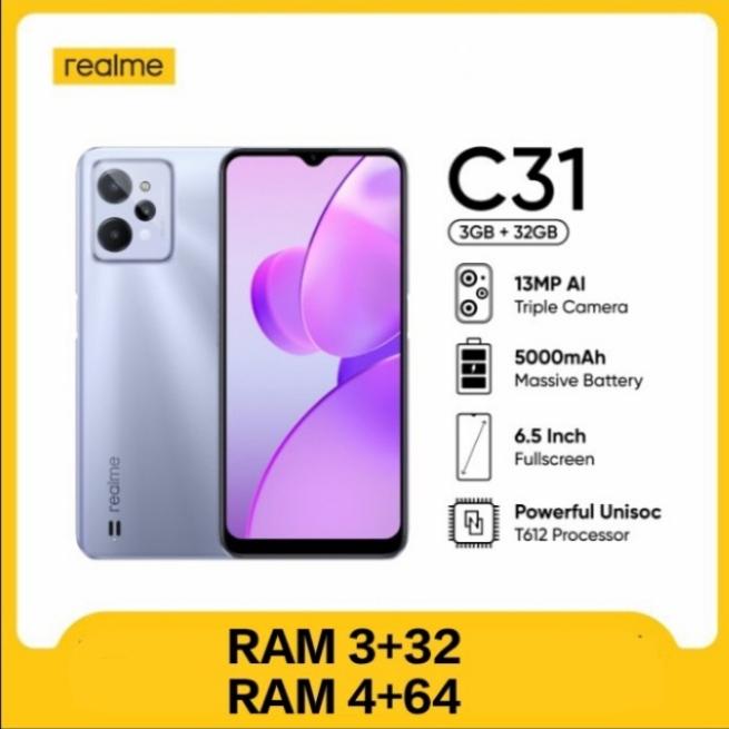 Gambar REALME C31 [3/32 & 4/64] Garansi Resmi - Light Silver, 3/32 dari Syabelleny undefined Tokopedia