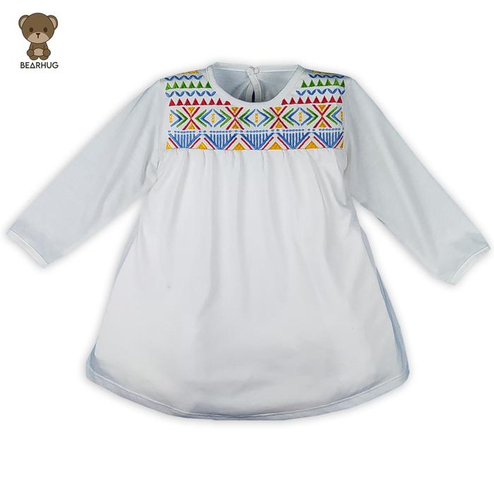 Gambar Bearhug Dress Anak Perempuan Lengan Panjang XDE4 Putih Embroidery 2-4T - 2T dari Bearhug undefined Tokopedia