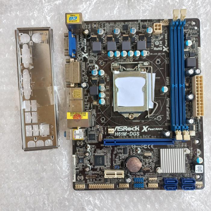 Gambar Mainboard mobo Asrock H61 - H61M HVGS Second - H61M-DGS dari Lectroped undefined Tokopedia