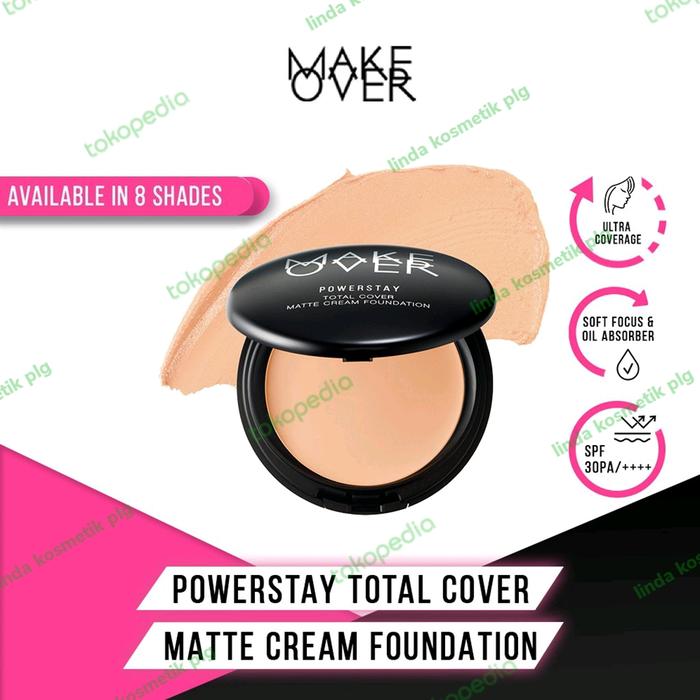 Gambar MAKE OVER TOTAL COVER CREAM MATTE FOUNDATION - W42 Warn sand dari Linda Kosmetik_NEW undefined Tokopedia