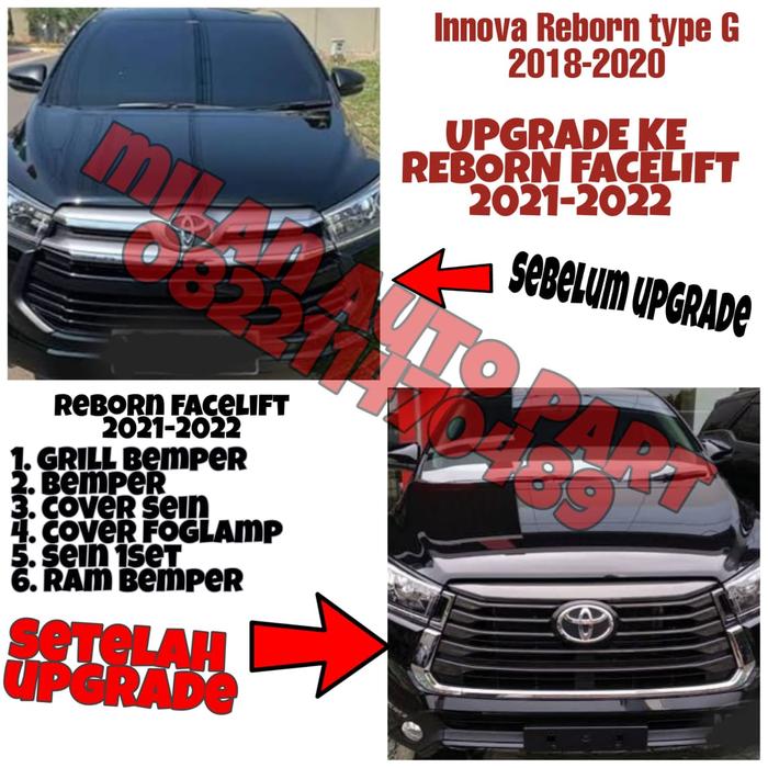 Gambar Paket Upgrade Innova Reborn Venturer 2021 Facelift Tipe type G V ASLI - Tipe G dari Milan Auto Part undefined Tokopedia