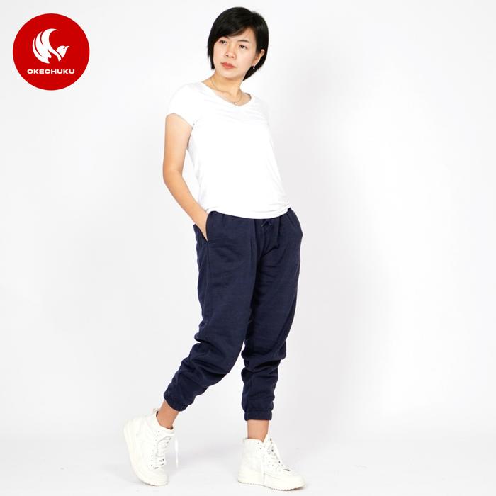 Gambar Okechuku JESICA Celana Training Wanita Jogger Pants Celana Joger Polos - Navy, M/L dari Okechuku undefined Tokopedia