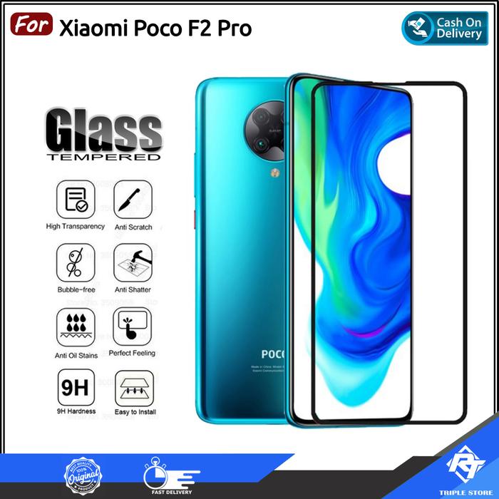 Jual Tempered Glass POCO F2 PRO Anti Gores Color Full Screen Kab