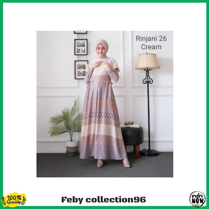 Gambar Dress Muslim Rinjani Gamis Wanita Rinjani Terlaris - CREAM 26, M dari feby collection96 undefined Tokopedia