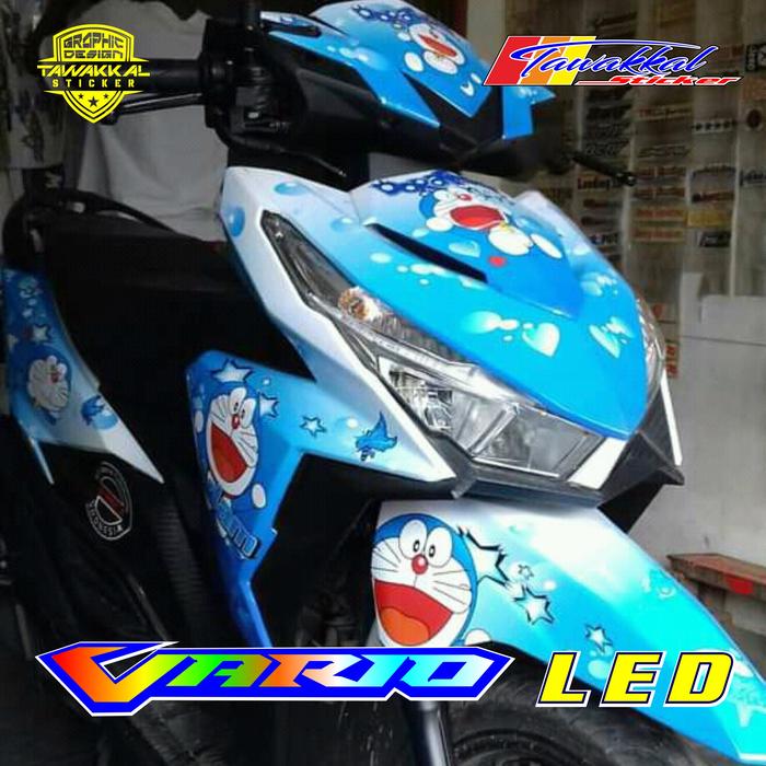 Gambar Sticker Decal Motor Honda Vario 125/150 LED Motif Doraemon Buble Star - Doff dari TAWAKKAL STICKER undefined Tokopedia