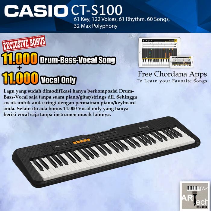 Gambar Keyboard Casio CTS100 / CT S100 / CTS 100 Garansi Resmi - Keyboard dari Artech Music undefined Tokopedia