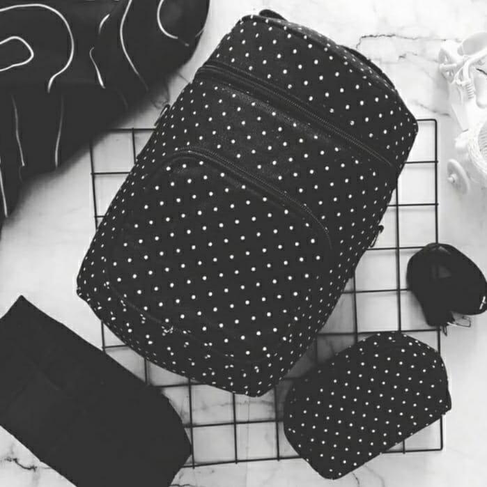 Gambar diffuser bag only monocrhome series - lil polka black dari oils_corner undefined Tokopedia
