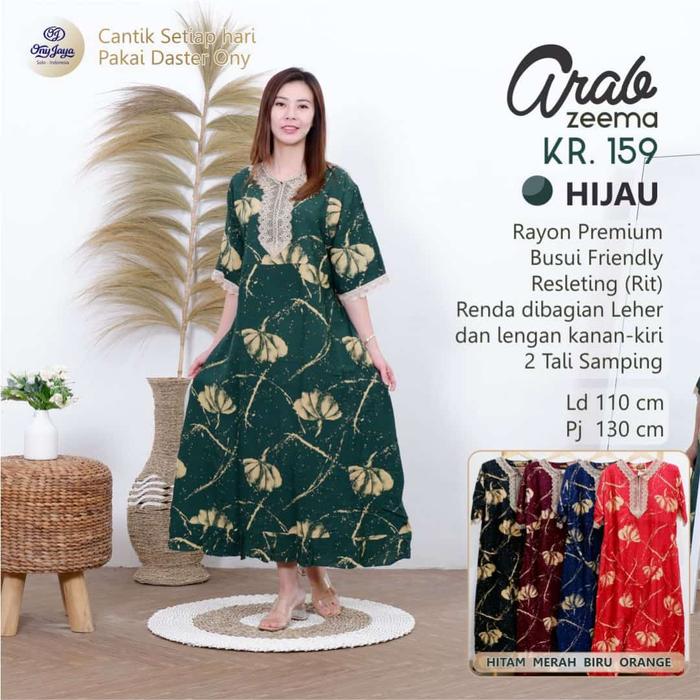Gambar Daster Ony Model Arab Zeema Rayon Premium Kencana Ungu R573 - KR.159 dari Batik AdaOny undefined Tokopedia
