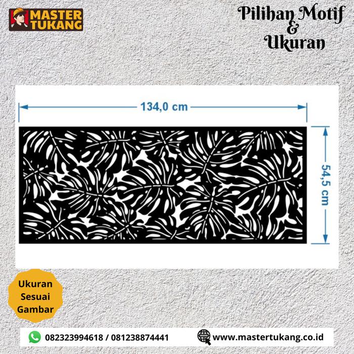 Gambar LASER CUTTING ORNAMEN PLAT BESI PAGAR ORNAMEN - MT1, 1,6mm dari Master Tukang undefined Tokopedia