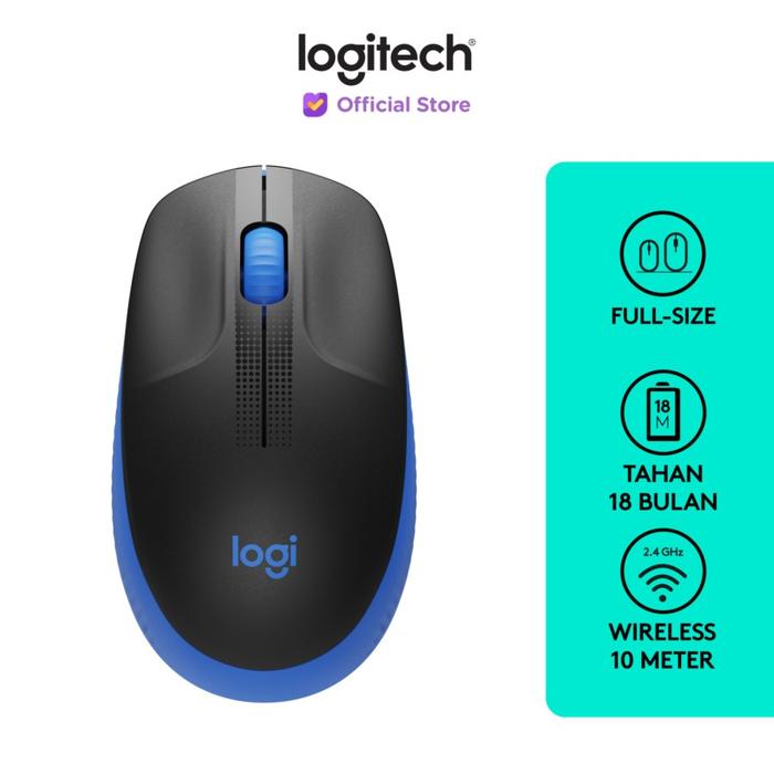 Gambar Logitech M190 Wireless Mouse Original - Biru dari Starcomp Origin undefined Tokopedia