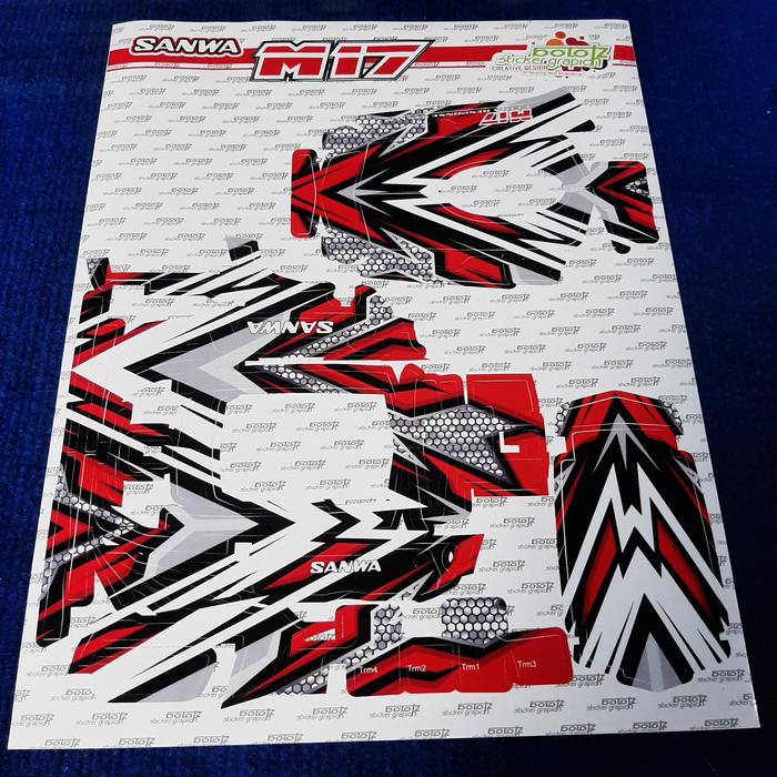 Gambar Decal Untuk Transmitter Sanwa M17 Red Graphic - Red Graphic dari bolotz rc hobby undefined Tokopedia