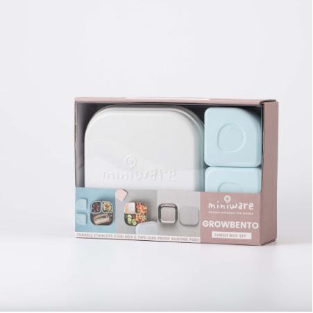 Gambar Miniware Grow Bento Set - Kotak Makan Stainless Lunch Box Anak - SNOW+AQUA dari Papamama Babyshop undefined Tokopedia