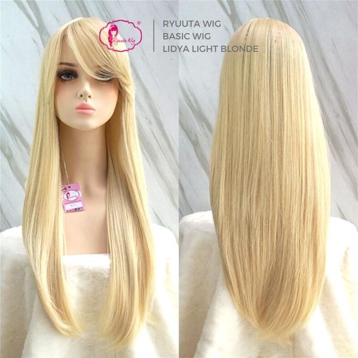 Gambar RS70 light pale blonde | Wig long straight / lurus panjang / cosplay - Light Blonde dari Ryuuta Wig Mall undefined Tokopedia