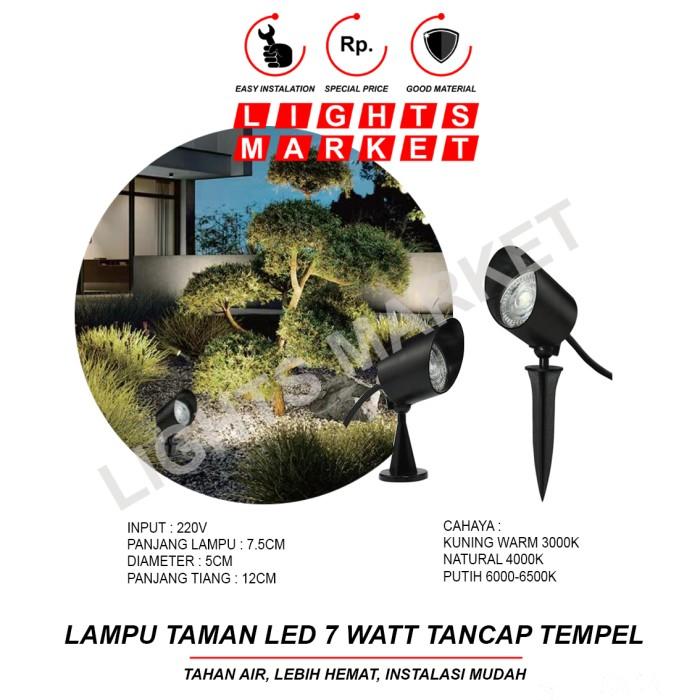 Gambar Lampu Sorot LED Taman 220 Volt 220V Dekorasi Indoor Outdoor Rumah Cafe - MODEL 1 TANCAP, WARMWHITE3000K dari LIGHTS MARKET undefined Tokopedia