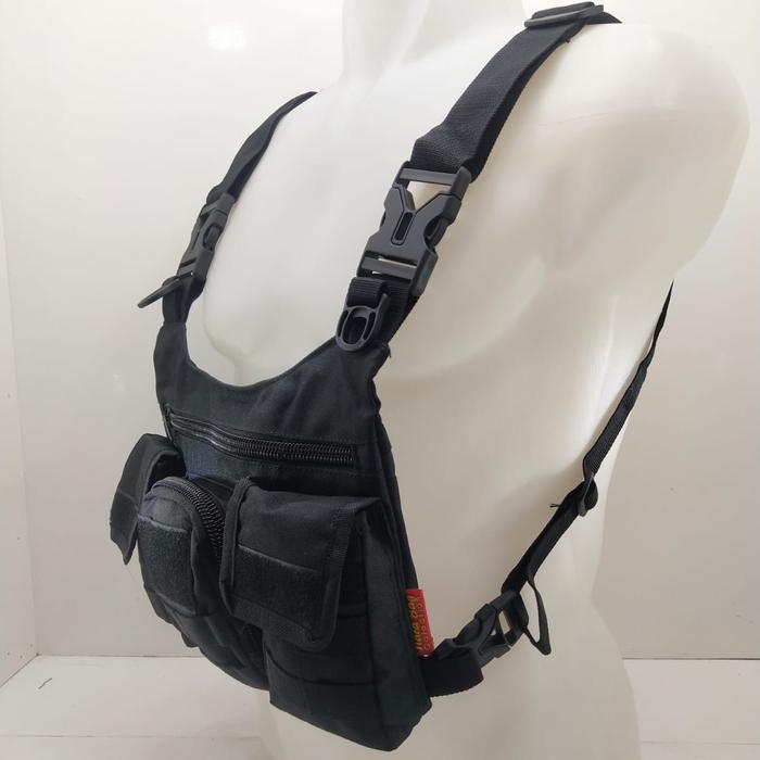 Gambar Chest Bag Rompi/ Tas dada/ Tas rompi - Hitam dari Mario bros olshop undefined Tokopedia
