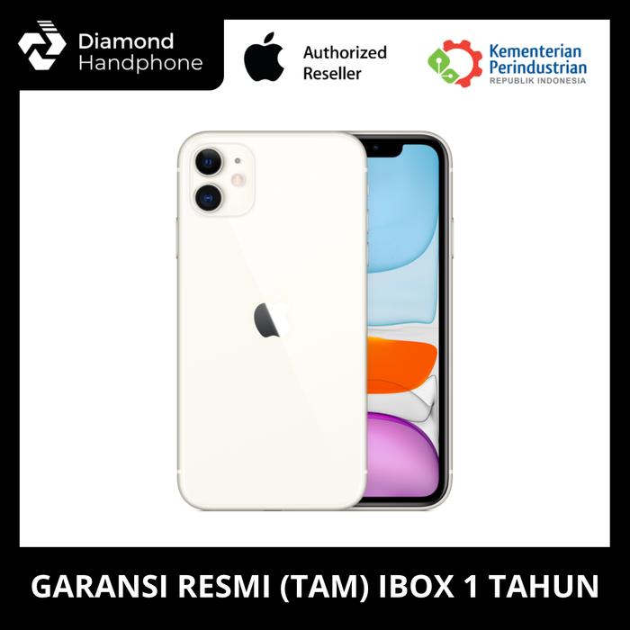 Gambar (iBOX) iPhone 11 64GB / 128GB / 256GB Resmi TAM - White, 64GB dari Diamond Handphone Bali undefined Tokopedia