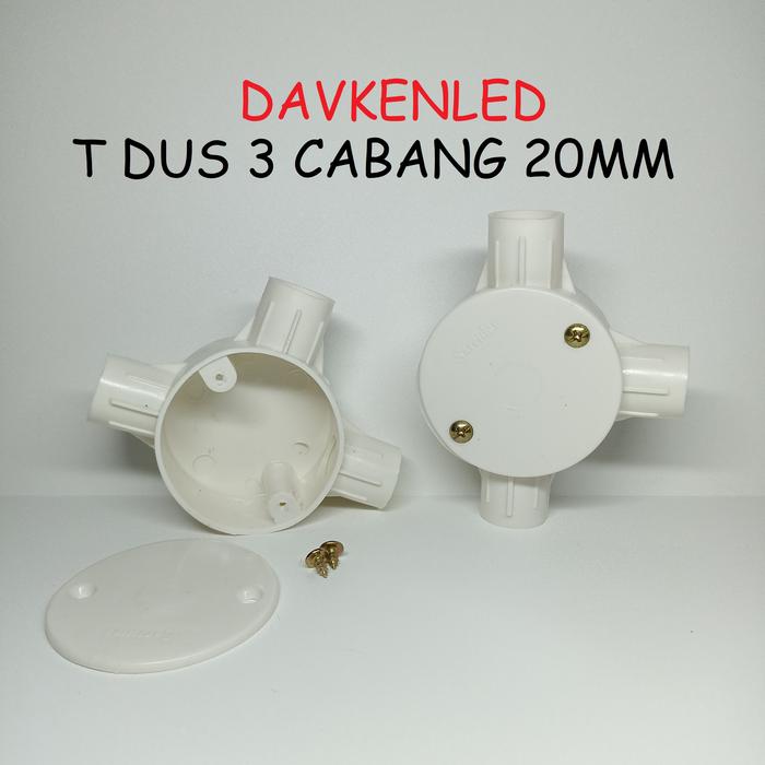 Gambar T DUS cabang 3 putih 20mm merk boss / T DUS merk BOSS cabang 3 putih dari DAVKENLED undefined Tokopedia