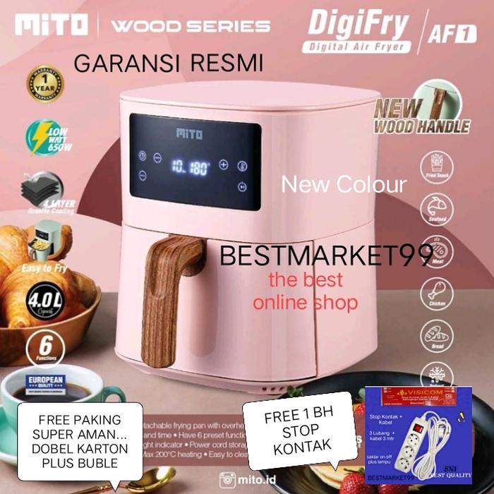 Gambar MITO AIR FRYER AF 1 DIGITAL 4 LITER LOWWATT - pink dari Bestmarket99 undefined Tokopedia