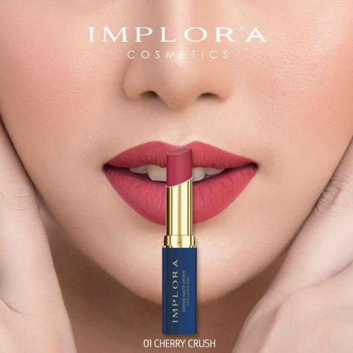 Gambar Implora Lip Matte Intense Stick - Implora Lipstick Matte 3.5 gr - 01 Cherry Crush dari NakiyaBeauty undefined Tokopedia