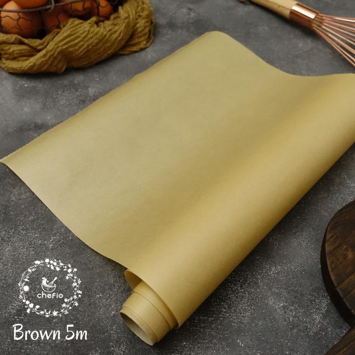Gambar Chefio Baking Paper / Kertas Alas Loyang / Kertas Baking Anti Lengket - Brown 5M dari Trinity Kitchen undefined Tokopedia