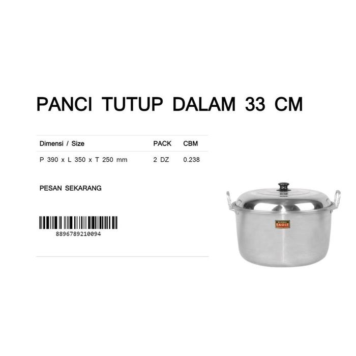 Gambar Panci besar Aluminium Eagle 30 33 36 40 CM / Panci Rebus Air / Panci - PANCI TL 33 CM dari Allright_77 undefined Tokopedia