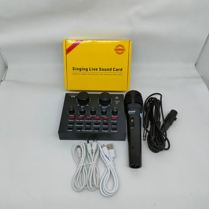 Gambar Soundcard V8 Bluetooth Mixer Audio Usb Soundcard V8 - paket mic 1, soundcard dari penjualmanis undefined Tokopedia