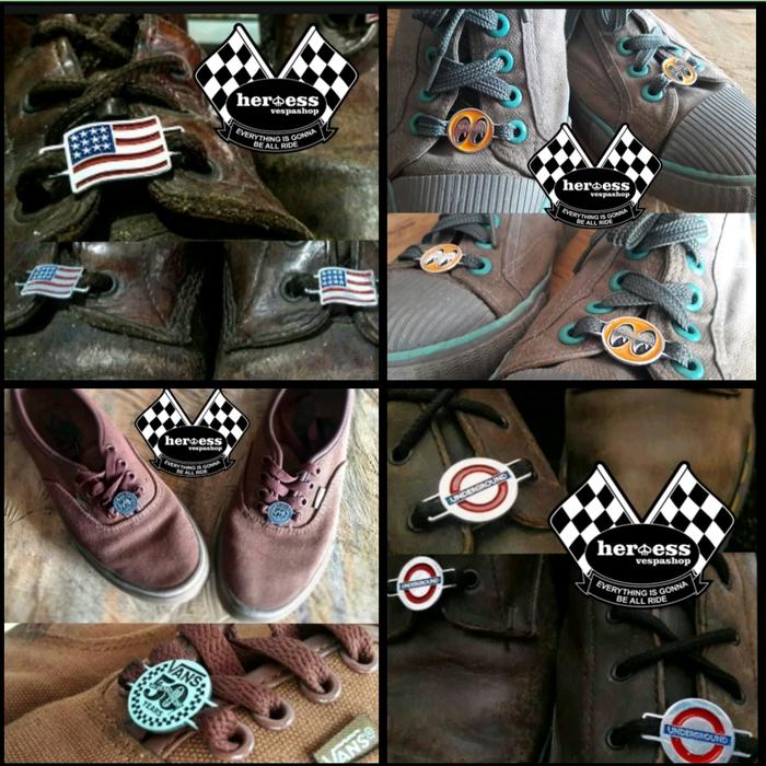 Gambar laces pin shoe lace shoelace aksesoris tali sepatu custom dari heroess Vespashop undefined Tokopedia