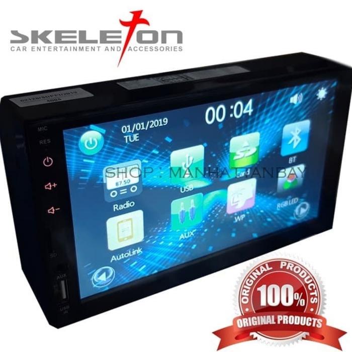 Gambar HEAD UNIT TAPE MOBIL DOUBLE DIN DECKLESS OWL MIRRORLINK, USB MP4/MKV - MERK SKELETON dari BTJAUDIO undefined Tokopedia