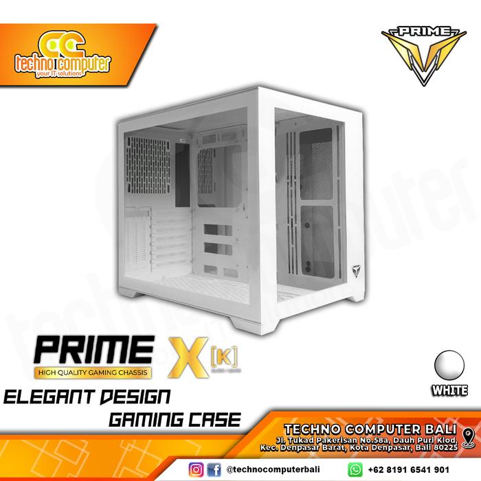 Gambar CASING PRIME GAMING X-[K] - ATX Gaming Case - Putih dari Techno Computer Bali undefined Tokopedia