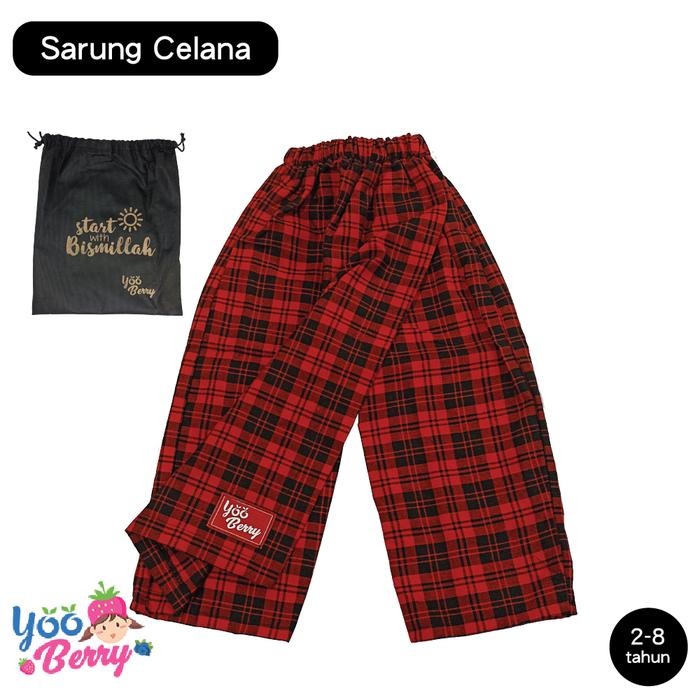 Gambar YooBerry Sarung Celana Anak Laki-Laki Perlengkapan Sholat 1-8 Tahun - Red, 2 Tahun dari Berry Baby undefined Tokopedia