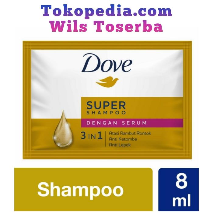 Gambar Dove Super Shampoo + Serum 12 sachet dari Wils_Toserba undefined Tokopedia