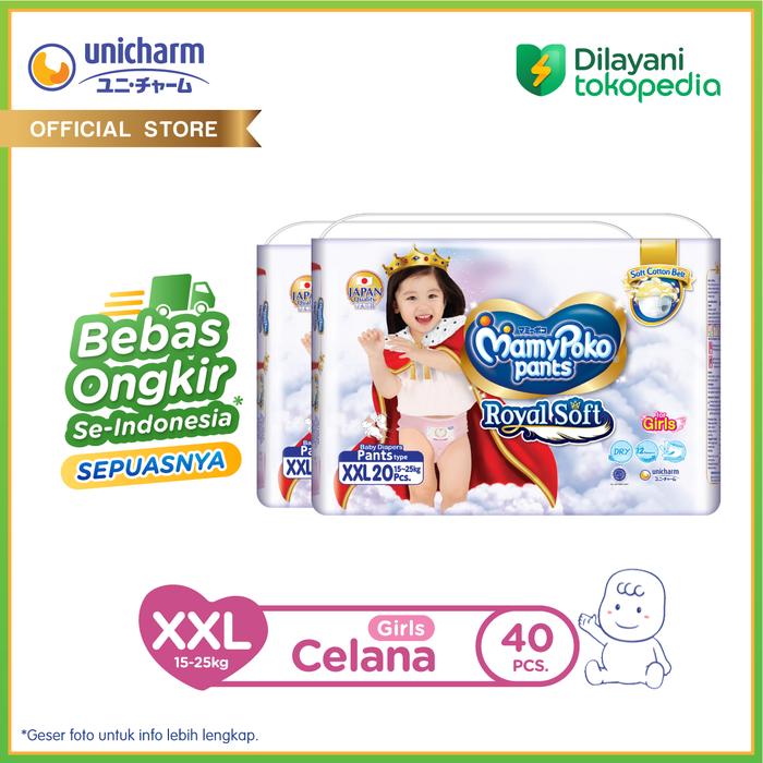 Promo Harga MAMY POKO Pants Royal Soft XXL20 20 pcs - Tokopedia