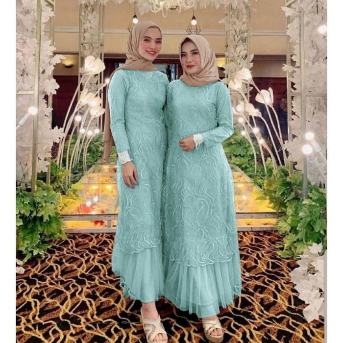 Gambar ANDINE/ GAMIS PESTA/ SERAGAM PERNIKAHAN/ SERAGAM KELUARGA/ DRESS - HIJAU WARDAH, M dari rajaSHOPp1 undefined Tokopedia