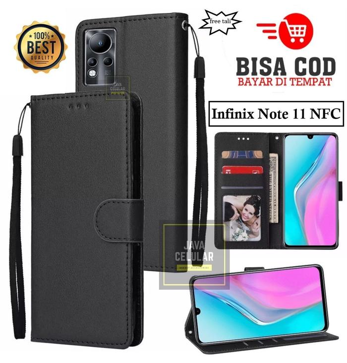 Gambar Flip Case Infinix Note 11 Nfc Case Wallet Kulit Casing Dompet Case - Hitam dari Java Acc Store undefined Tokopedia