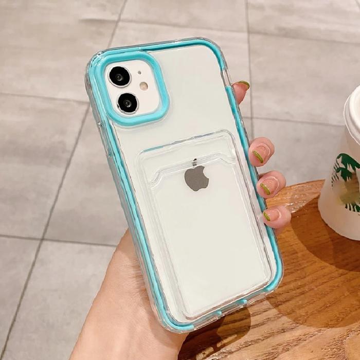 Gambar Casing Pocket Case Bumper iPhone 12 Pro Max 12 Mini Card Slot Wallet - TOSCA, iPhone 12 dari VMTStore_NEW undefined Tokopedia