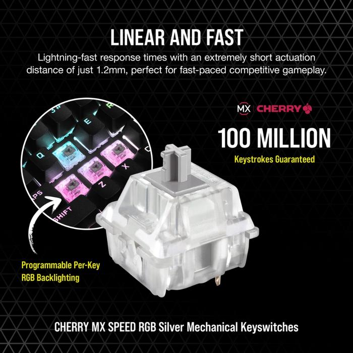 Gambar Corsair K70 RGB TKL Champion Series Mechanical Keyboard - CherryMX Speed dari Gaming Distro undefined Tokopedia