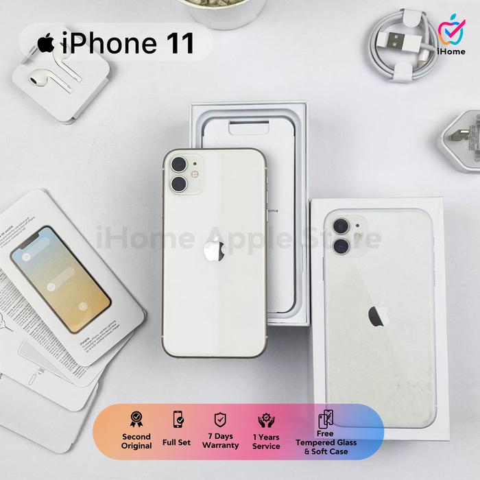 Gambar iPhone 11 Second Original Apple - White, 64 gb dari iHome Apple Store undefined Tokopedia