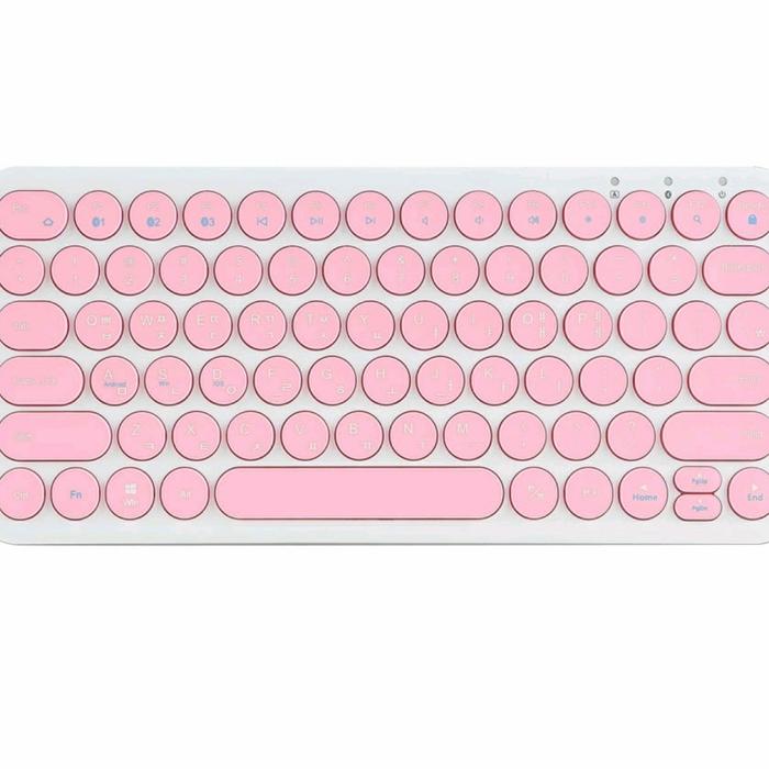 Gambar Keyboard Hangul Korea Keyboard Korea Multi Pairing Keyboard Bluetooth - Merah Muda dari 99 Things You Need undefined Tokopedia
