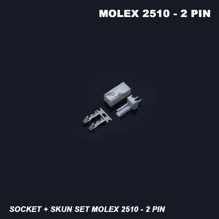 Gambar Socket + Skun Set Molex 2510 - 2 Pin dari Ono Shop undefined Tokopedia