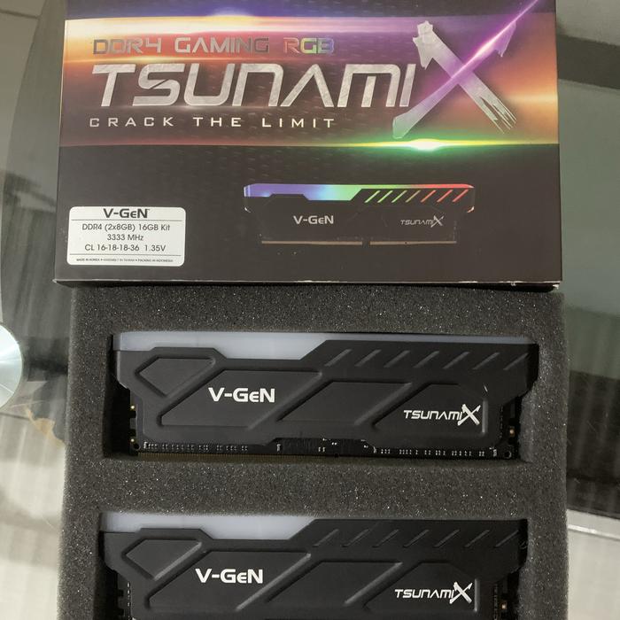 Jual VGEN TSUNAMI X 16GB RGB-V 3333MHz DDR4 Kota Palembang