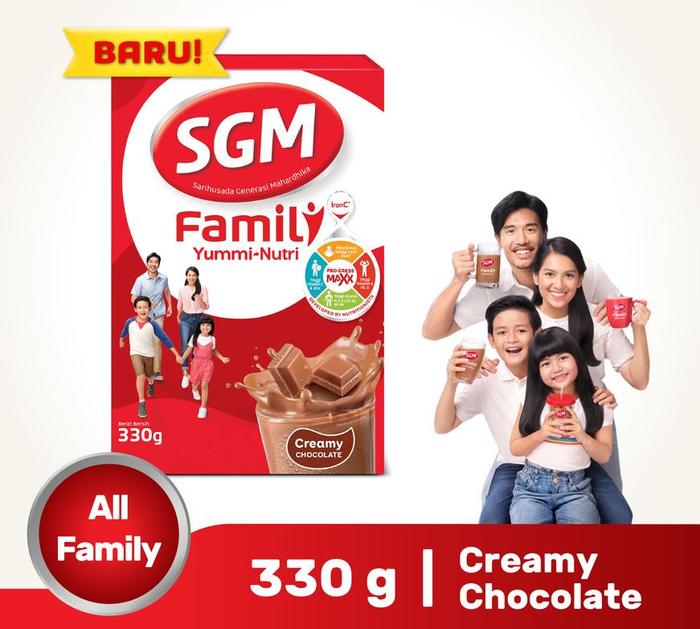 Gambar SGM Family Yummi Nutri Creamy CHOCOLATE Susu Keluarga 330 gr dari Toko Oneway - Cabang undefined Tokopedia