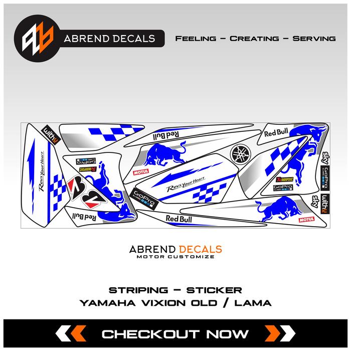 Gambar Striping Yamaha Vixion Old Redbull / Stiker Motor Vixion Lama - 12 dari Axedecal stickershop undefined Tokopedia