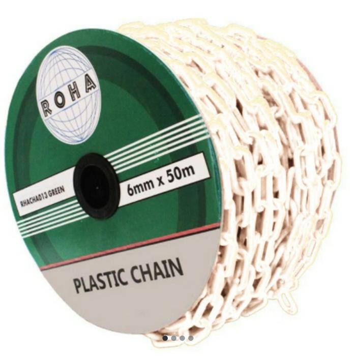 Gambar Rantai plastik 6 mm panjang 50 mtr Putih White Official Store dari Anak Situansan undefined Tokopedia