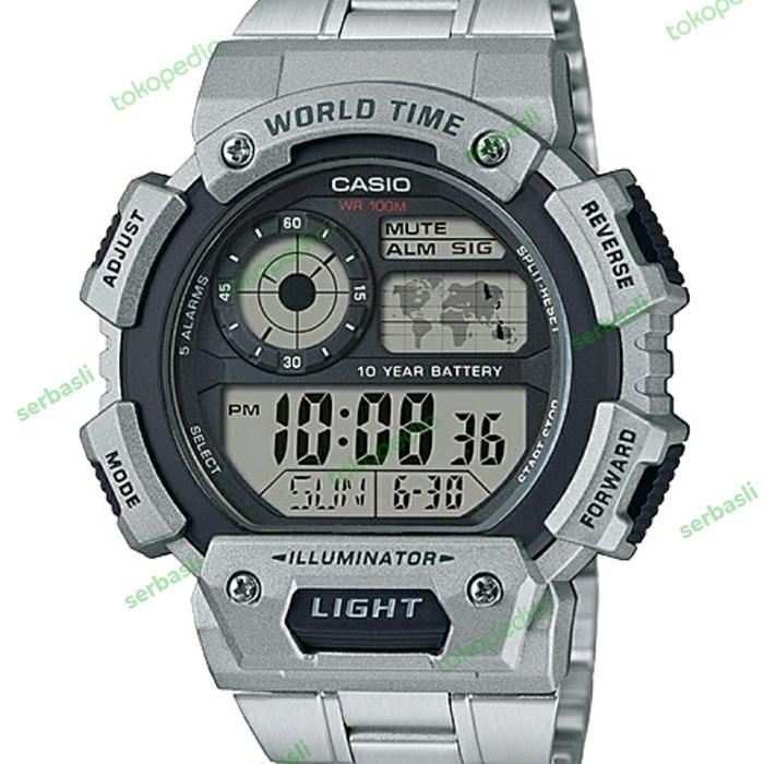 Gambar JAM CASIO DIGITAL AE-1400WHD-1A / AE1400WHD RANTAI ORIGINAL BERGARANSI dari Serbasli undefined Tokopedia
