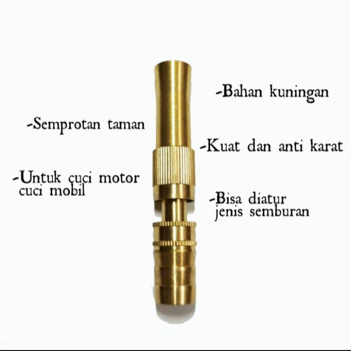 Gambar Semprotan Air Lurus Kuningan Hose Nozzle Cuci Motor Mobil Taman dari ALTEK MAKMUR undefined Tokopedia