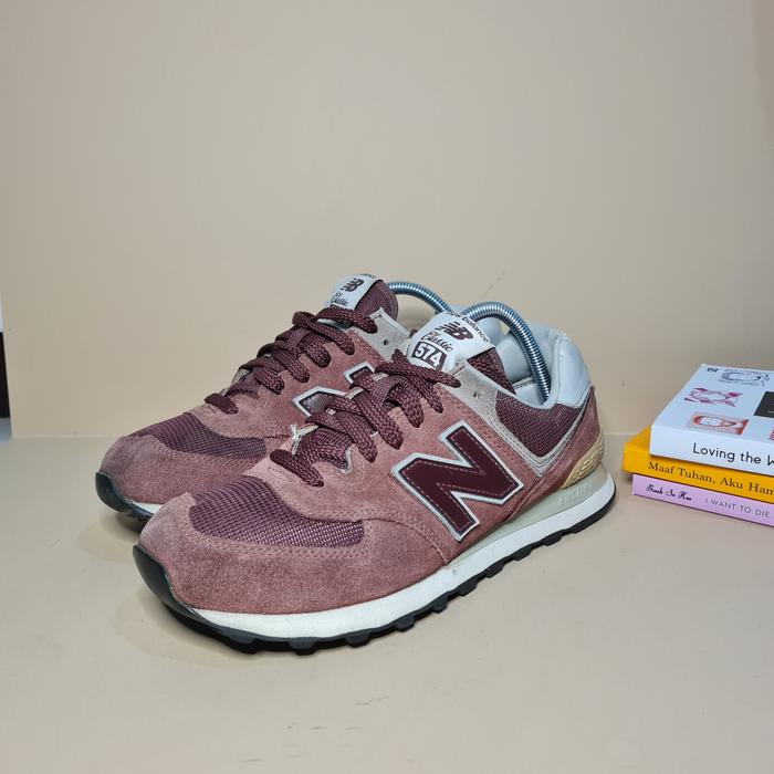 Jual New Balance 574 Classic Maroon 
