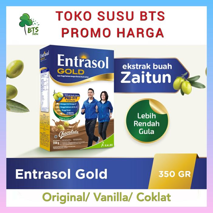 Gambar Susu Entrasol gold 370gr Original plain vanila coklat - Vanila, Pack Ekonomis dari BTS SUSU undefined Tokopedia