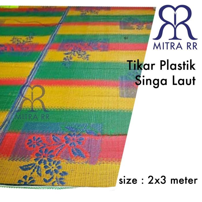 Gambar Tikar Plastik Lipat Singa Laut 2x3 meter / Tikar Anyam dari Mitra RR undefined Tokopedia